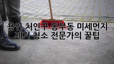 용인 처인구 동부동 미세먼지 제거 청소 전문가의 꿀팁!